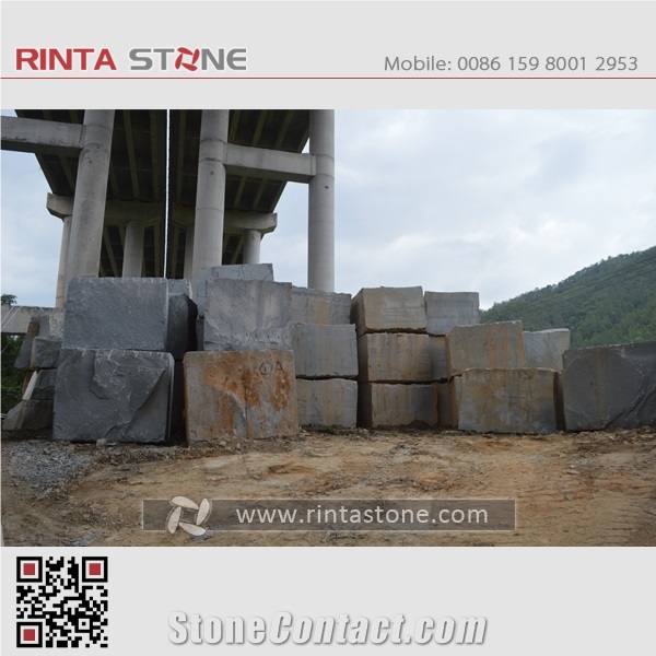 G654 Granite Blocks Raw Mateiral Quarry Boulders Rough Rocks Dark Grey