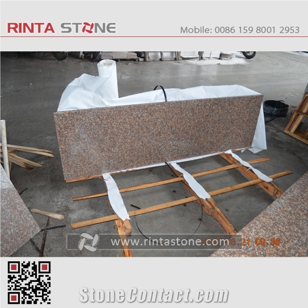 G687 Granite Peach Red Cherry Pink Coutnertops Kitchen Tops