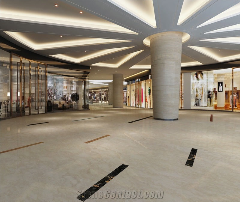 Tiles Slab Cheap Price Light Beige Chinese Marble