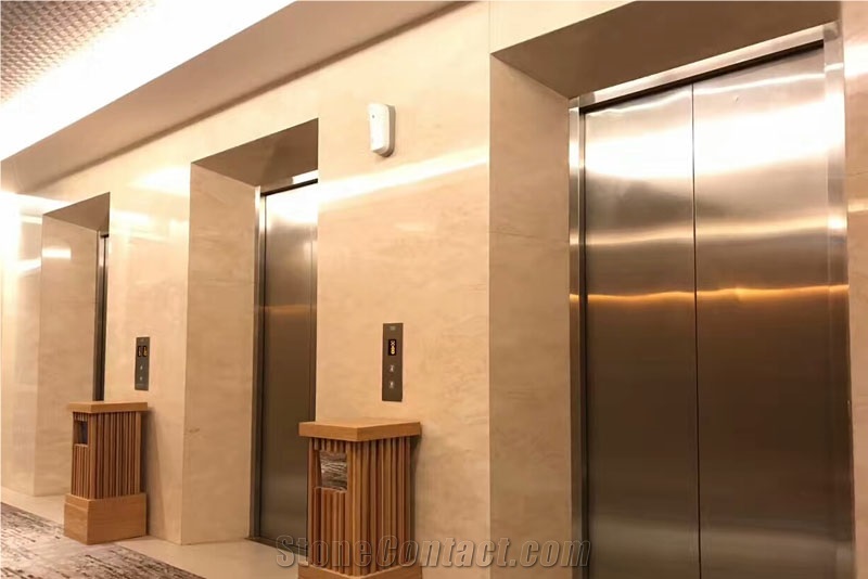Tiles Slab Cheap Price Light Beige Chinese Marble