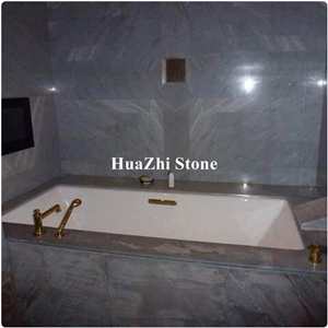 Popular Marble with Grey Wave Veins Of Blue Bayrou Stone Bath Top