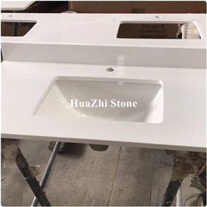 White Quartz Sinks Corian Basin Quartz Stone Top Washroom Backsplash
