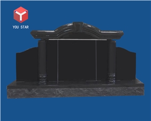 Shanxi Black Chinese Style Feng Shui Tombstone Monument Gravestone