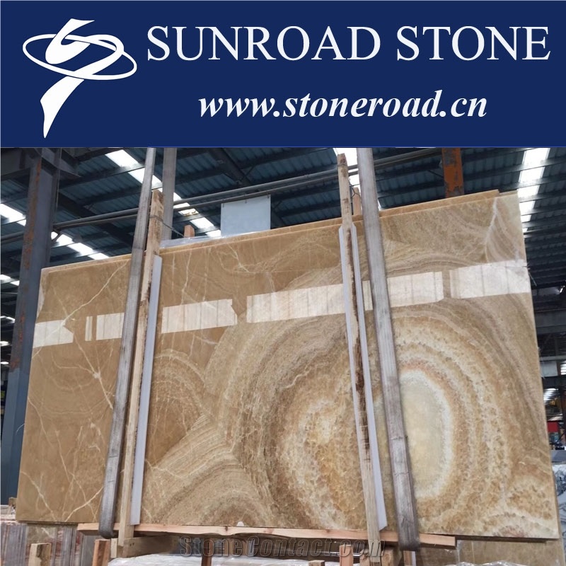 China Honey Onyx, Orange Onyx, Translucent Polished Honey Onyx Slabs