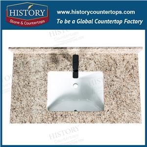 Ngj065 Giallo Ornamental Granite Wholesale Factory Direct Bathroom Vanity Tops Granite