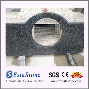China Impala Dark Grey G654 Granite Bathroom Vanity Top with Sink Cut