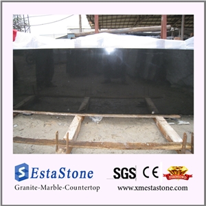 High Polished China Mongolia Black Granite Slab
