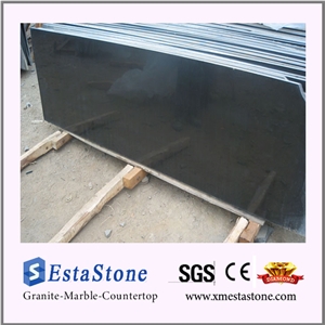 High Polished China Mongolia Black Granite Slab