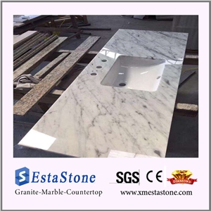High Polshed Bianco Carrara White Countertops & Vanity Tops