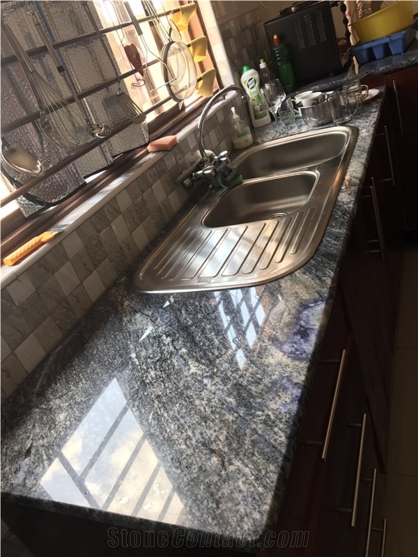 Polished Blue Quartzite Van Gogh Blue Quartzite Tiles&Slabs Flooring