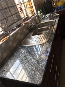 Polished Blue Quartzite Van Gogh Blue Quartzite Tiles&Slabs Flooring