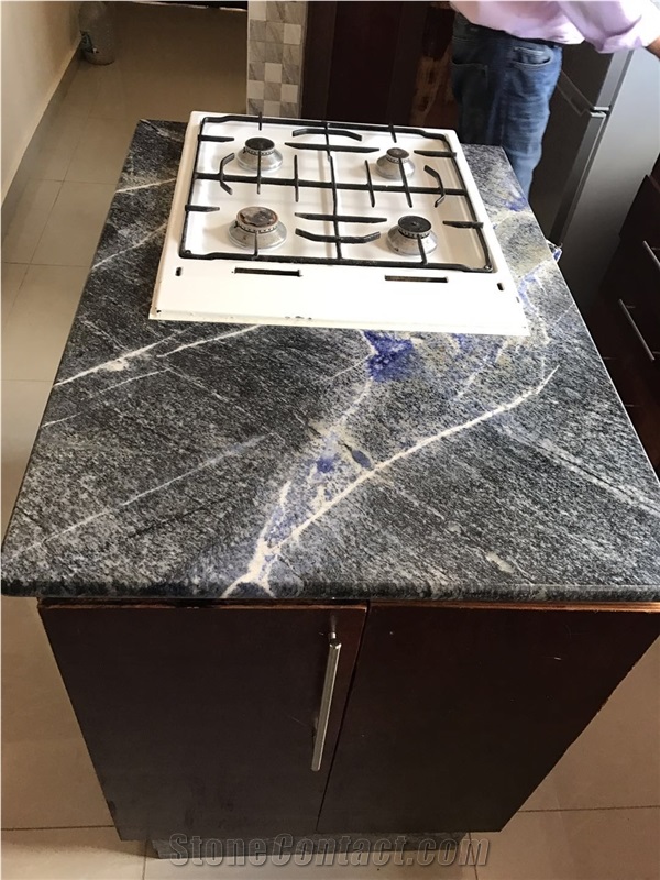 Polished Blue Quartzite Van Gogh Blue Quartzite Tiles&Slabs Flooring