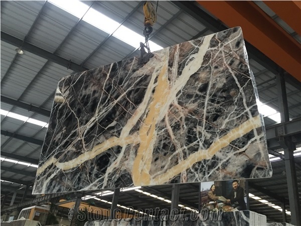 Polished Marble Black Jungle Marble Tiles&Slabs Flooring&Walling