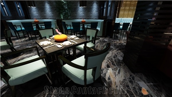 Polished Marble Black Jungle Marble Tiles&Slabs Flooring&Walling