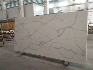 Polished Quartz Calacatta White K106-Slabs Quartz Tiles&Slabs