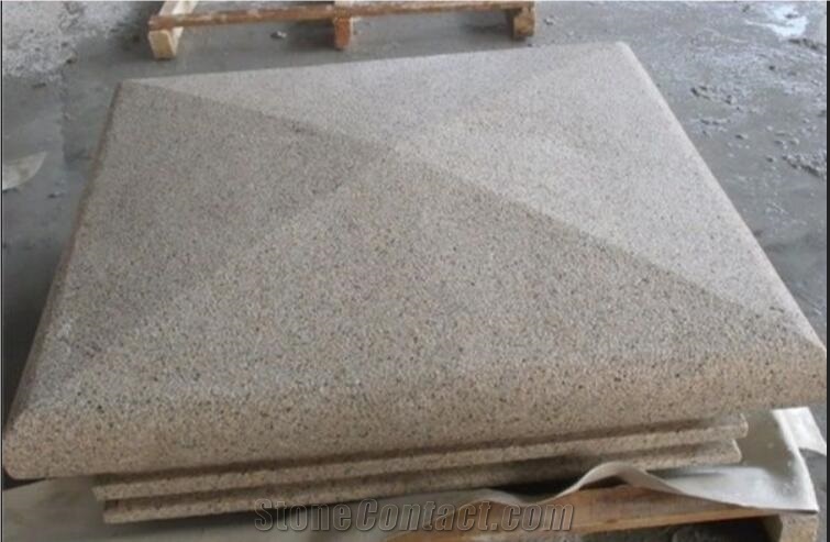 Customized Natural Stone Wall Caps Granite Post Caps