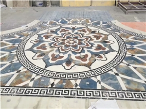 Blue Onyx Waterjet Mosaics for Luxury Villa Wall and Floor Covering