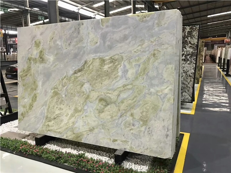 Changbai White Jade Marble Backlighting Book Matach