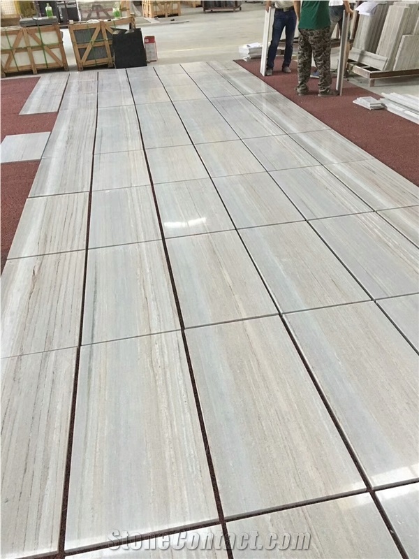 China Blue Wood Vein Polished Walling Tile, Beige Wooden Grain Tiles