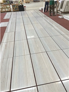 China Blue Wood Vein Polished Walling Tile, Beige Wooden Grain Tiles
