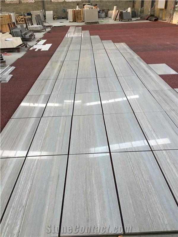 China Blue Wood Vein Polished Walling Tile, Beige Wooden Grain Tiles