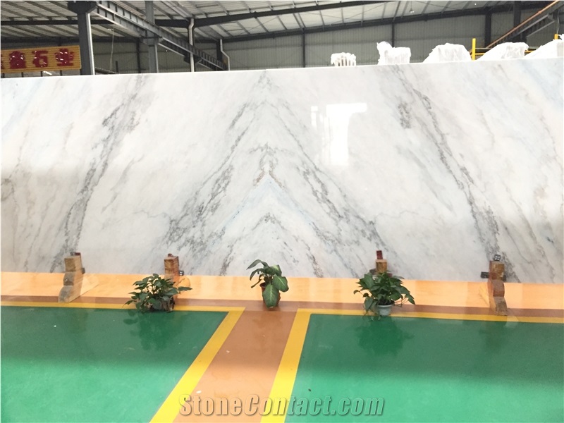 China Guangxi White Marble, Carla White Marble book match for wall and floor tile