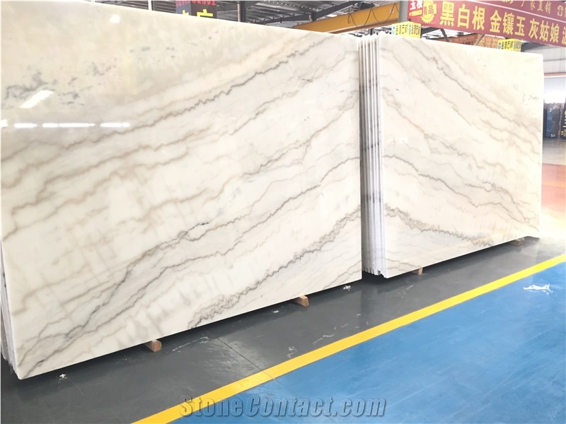 China Guangxi White Marble Book Match for Wall and Floow Covering