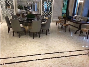 New Own Quarry Moon Star Beige Marble for Stair Cases