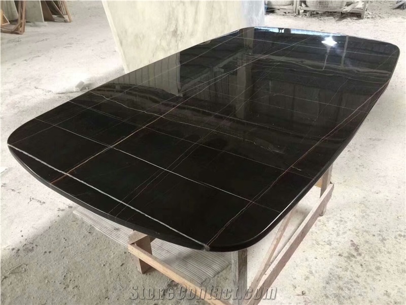 Noir Aziza Marble Tabletop Custom Made