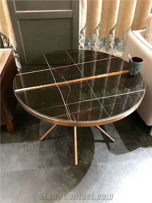 Noir Aziza Marble Tabletop Custom Made
