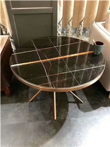 Noir Aziza Marble Tabletop Custom Made