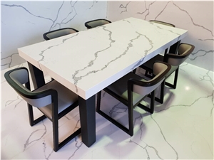 White Engineering Stone Dining Tabletop/Coffee Tabletop White Engineering Stone Dining Tabletop/Coffee Tabletop