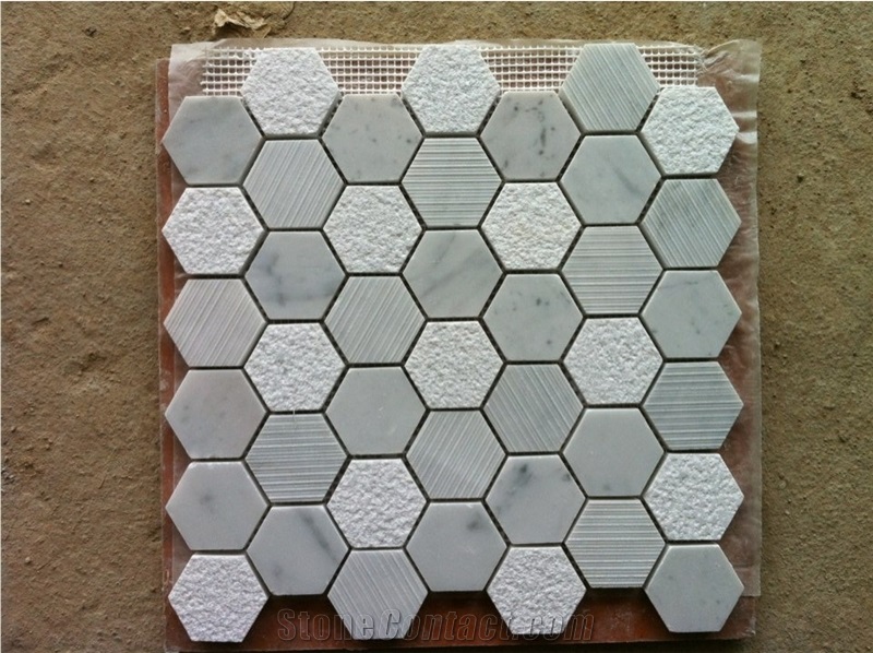 White Marble Mosaics for Walling Tile Polished Surface