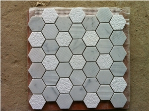 White Marble Mosaics for Walling Tile Polished Surface