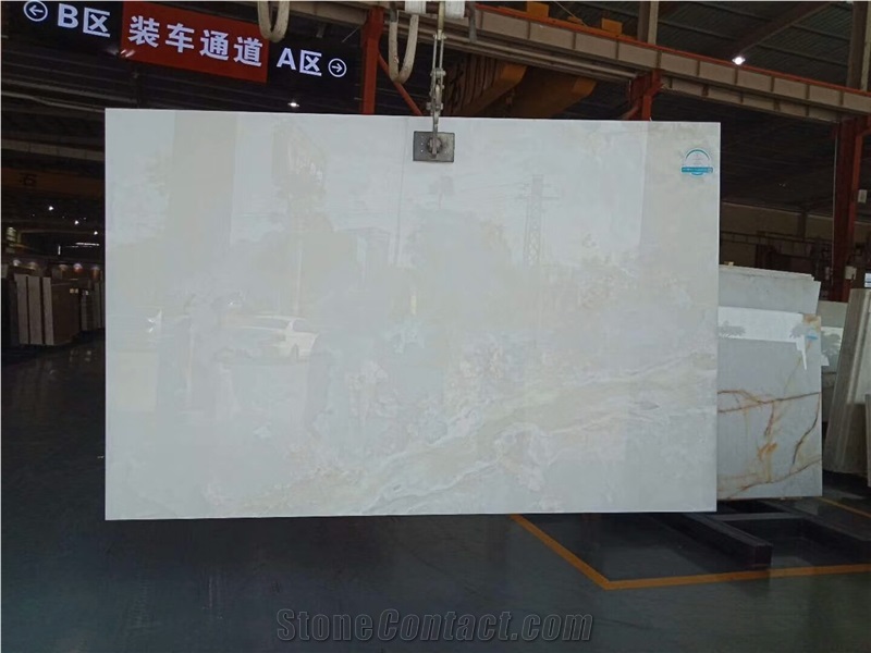White Onyx Backlighting for Tabletops/Basins Slabs & Tiles, Baja White Onyx Tiles