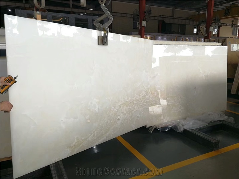 White Onyx Backlighting for Tabletops/Basins Slabs & Tiles, Baja White Onyx Tiles