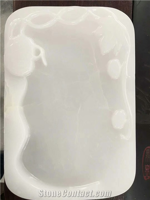 White Onyx Backlighting for Tabletops/Basins Slabs & Tiles, Baja White Onyx Tiles