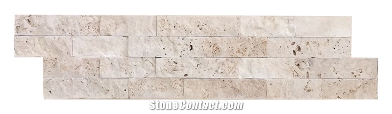 Ledger Panel Light Travertine Split Face Mosaic