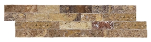Ledger Panel Yellow Travertine Split Face Mosaic