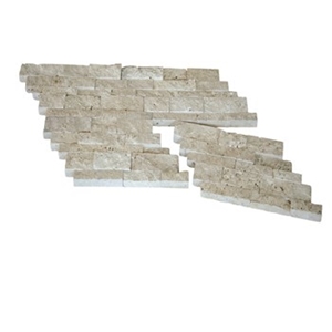 Panel Light Travertine Split Face Mosaic