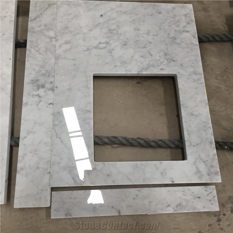 Boton Kitchen White Carrara Marble Countertop