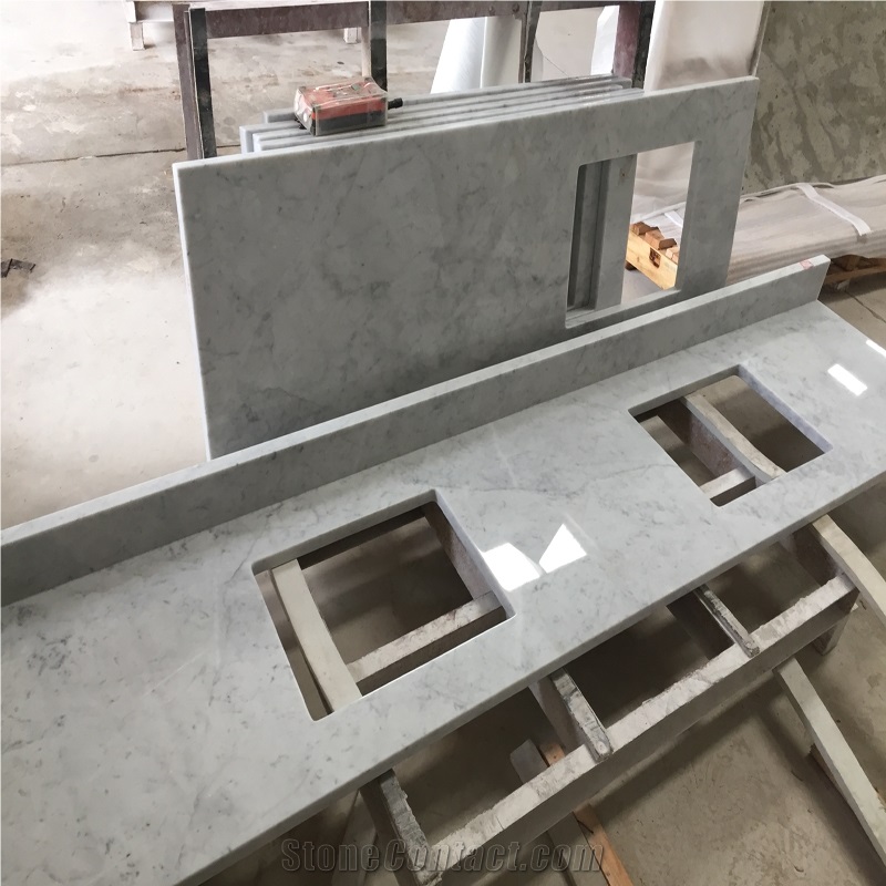 Boton Kitchen White Carrara Marble Countertop