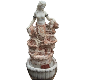 Hunan White Natural Marble Sculpture Water Fountain