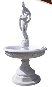 Hunan White Natural Marble Sculpture Water Fountain