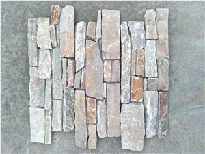 P014 Beige Slate Wall Cladding with Cement P014 Beige Slate Wall Cladding with Cement