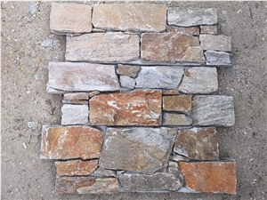 P014 Beige Slate Wall Cladding with Cement