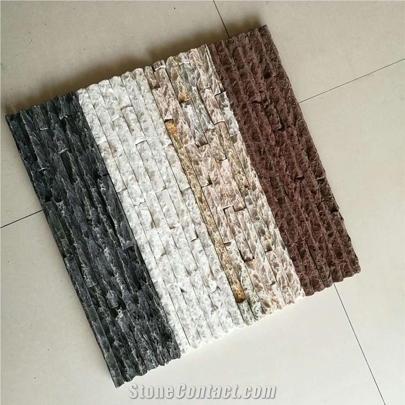 Rought Surface White Quartz Stone Panel, Wall Cladding Veneer