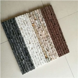 Rought Surface White Quartz Stone Panel, Wall Cladding Veneer