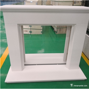 Aegean Limestone Fireplaces White Simple Mantel Aegean Limestone Fireplaces White Simple Mantel