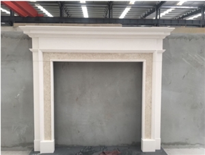 Aegean Limestone Simple Uk Style Fireplaces Mantel
